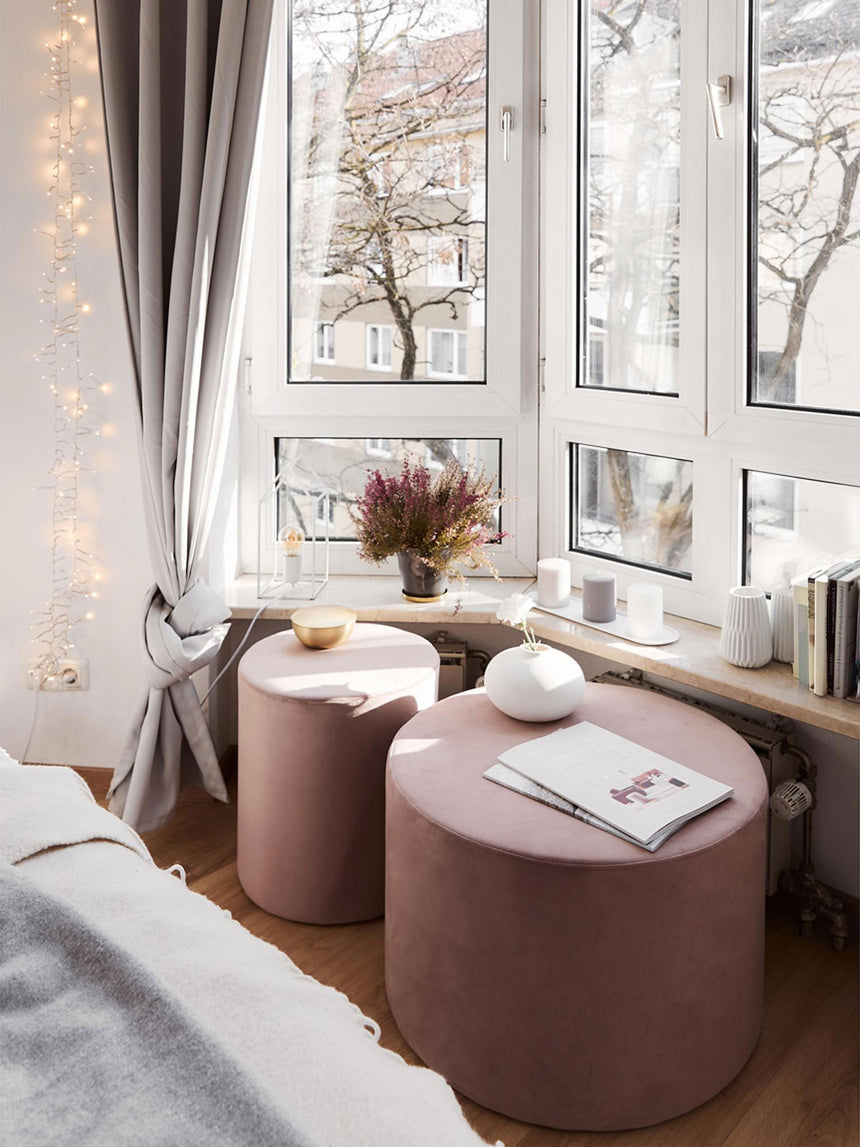 Sos Plus Silindir Puf Pembe