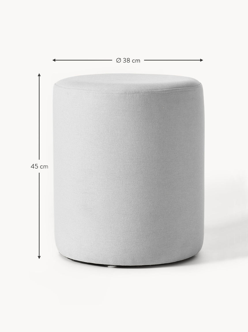 Sos Silindir Puf Açık Gri