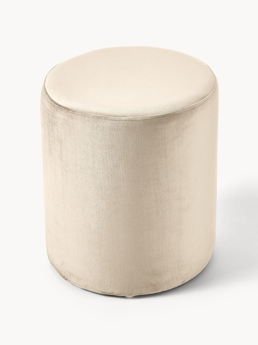 Sos Silindir Puf Bej Kadife