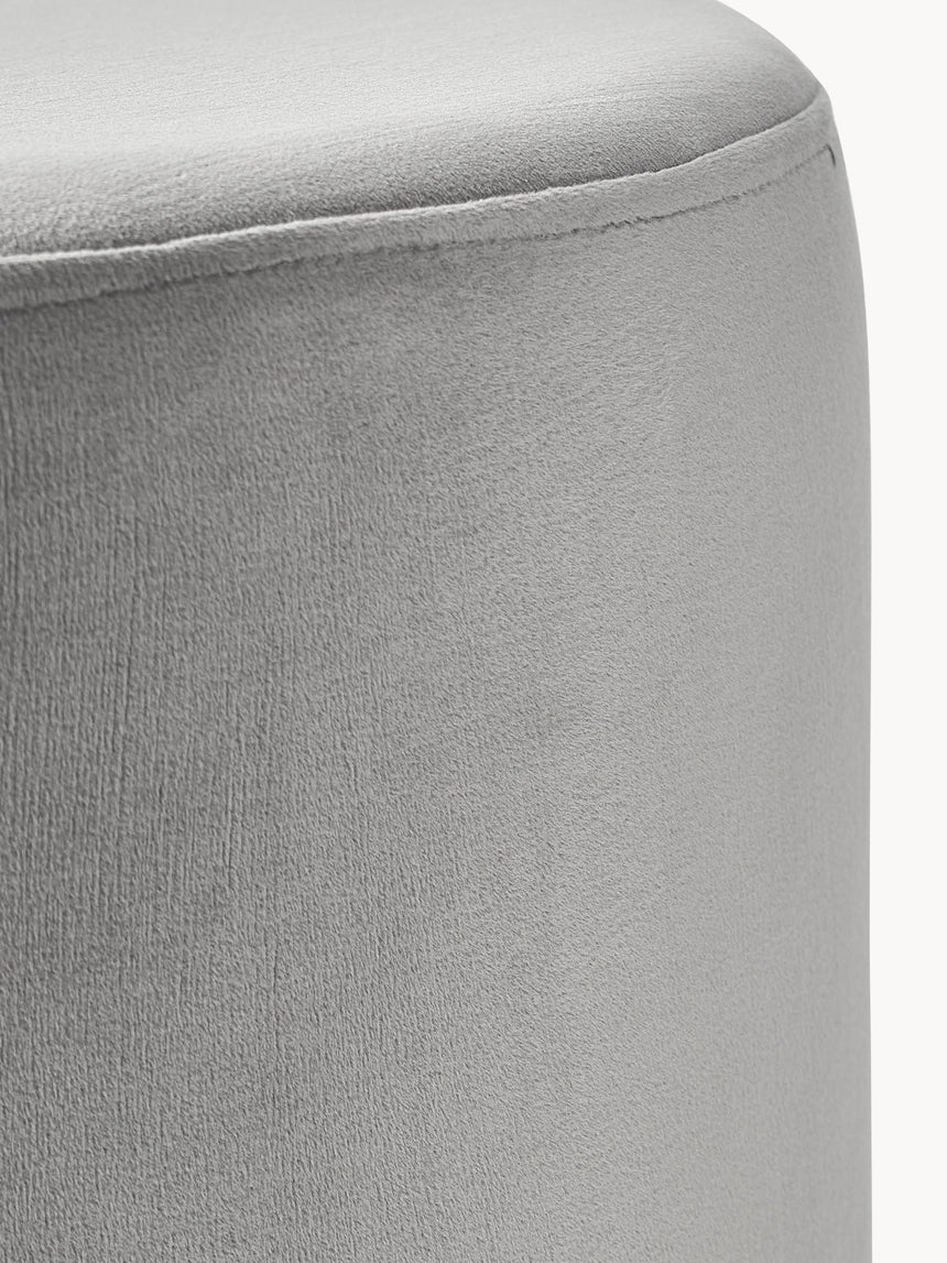 Sos Silindir Puf Gri Kadife