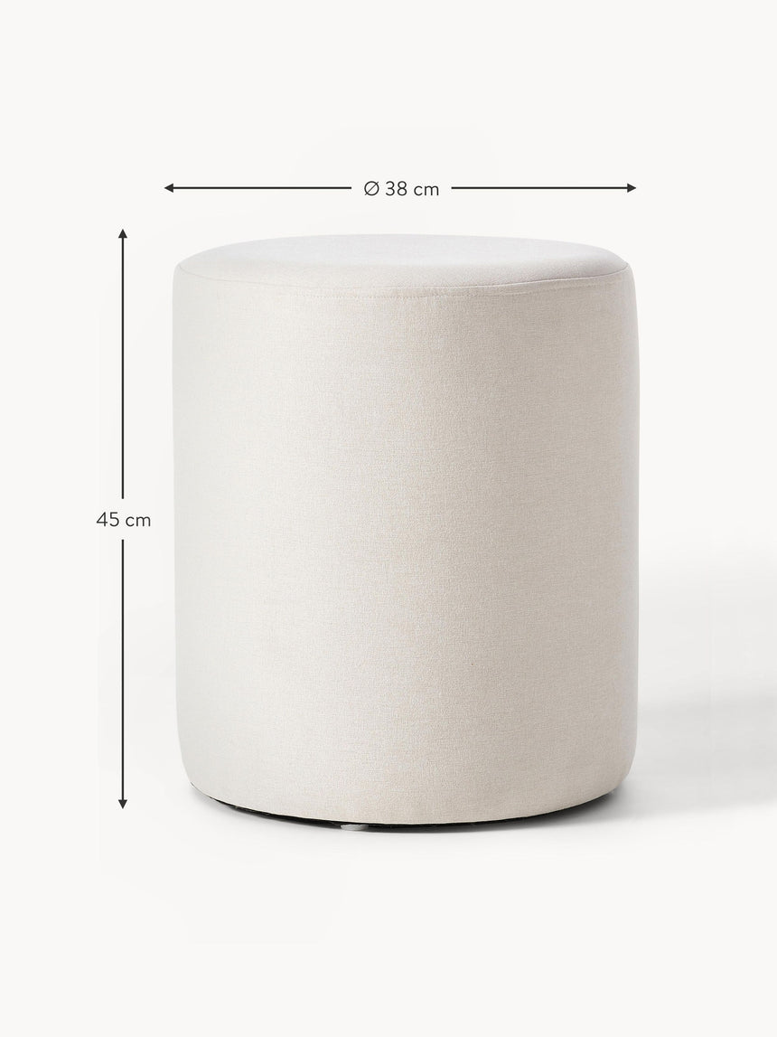 Sos Silindir Puf Kırık Beyaz