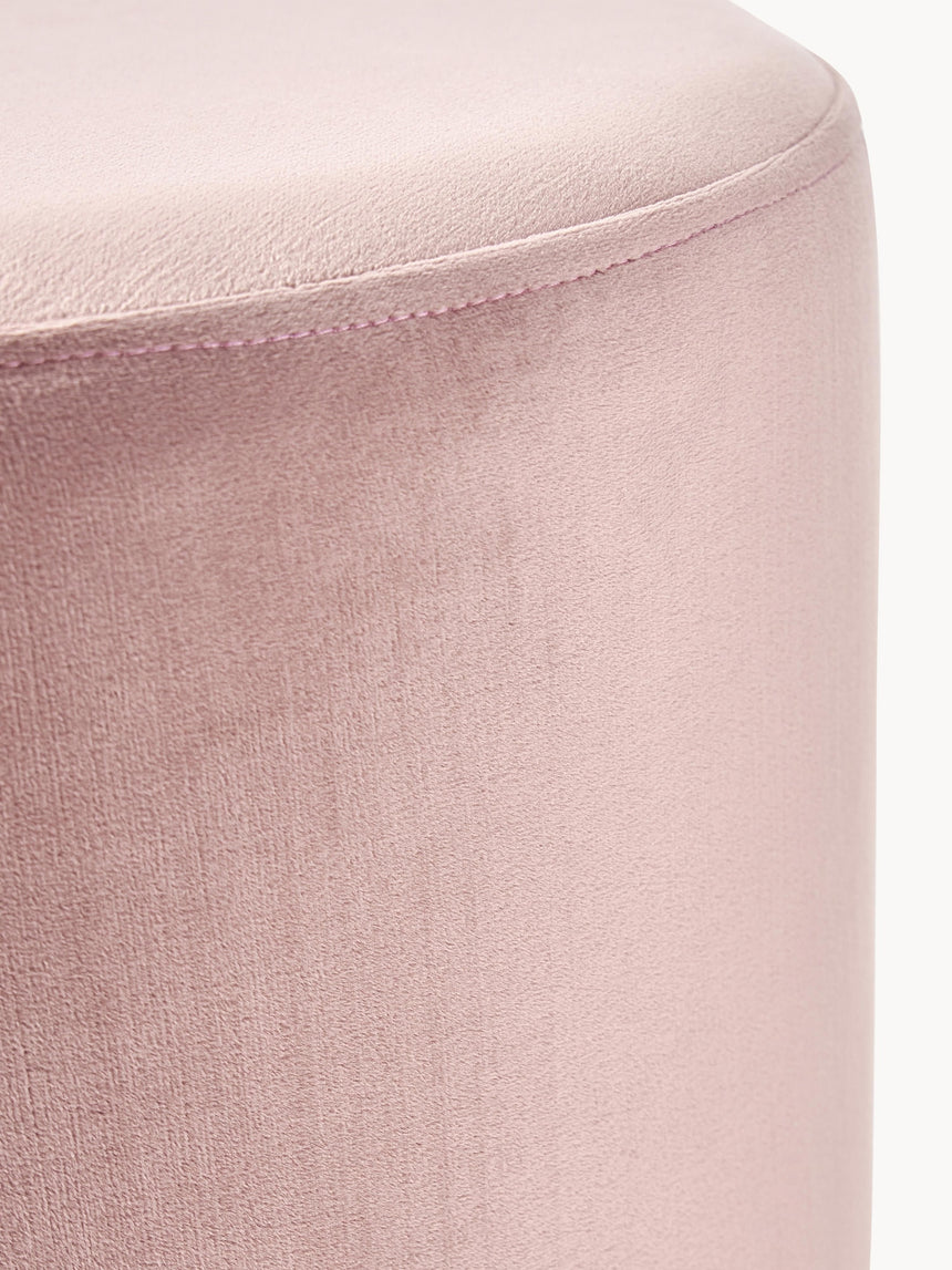 Sos Silindir Puf Pembe Kadife