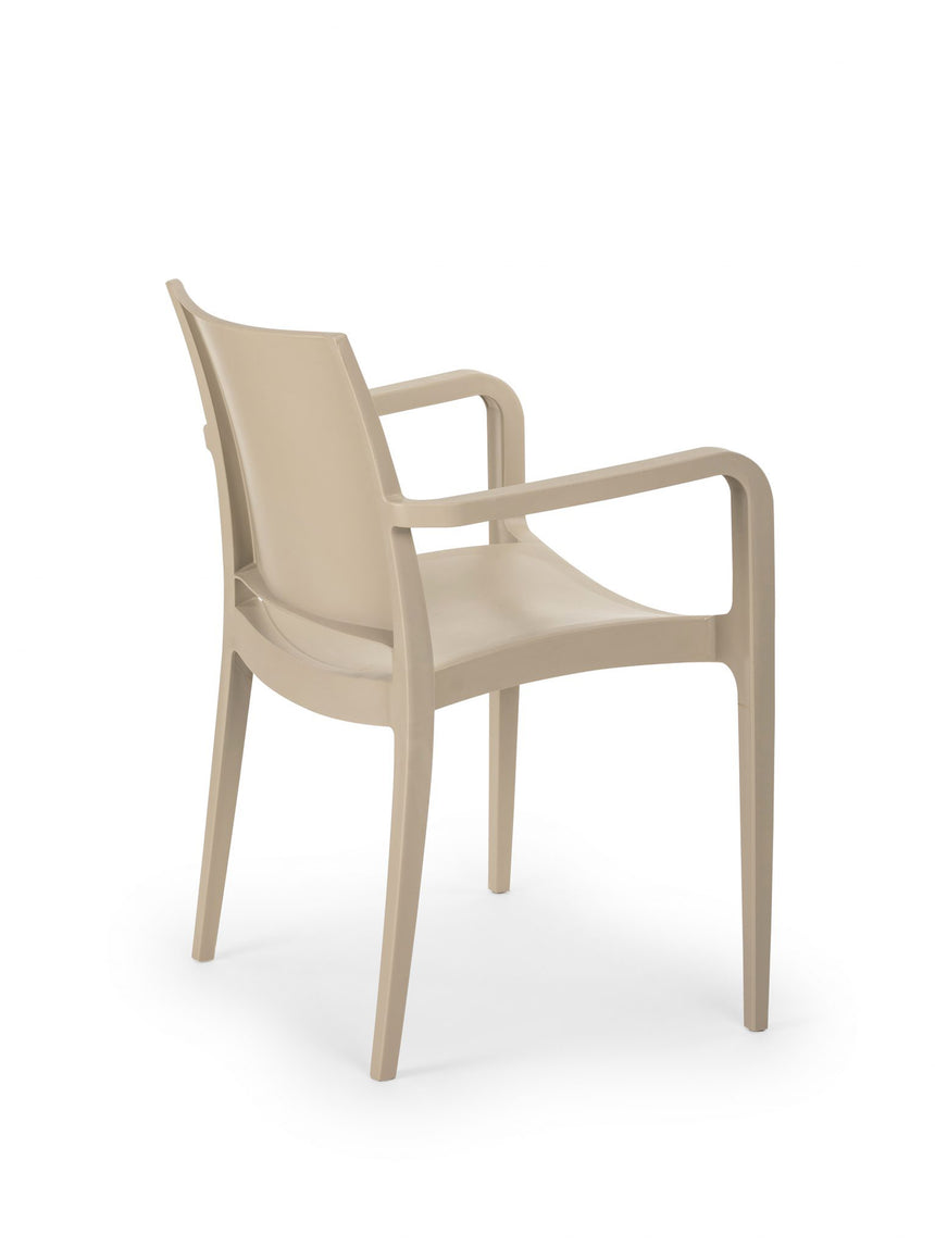 Specto Kollu Polipropilen Sandalye Bej