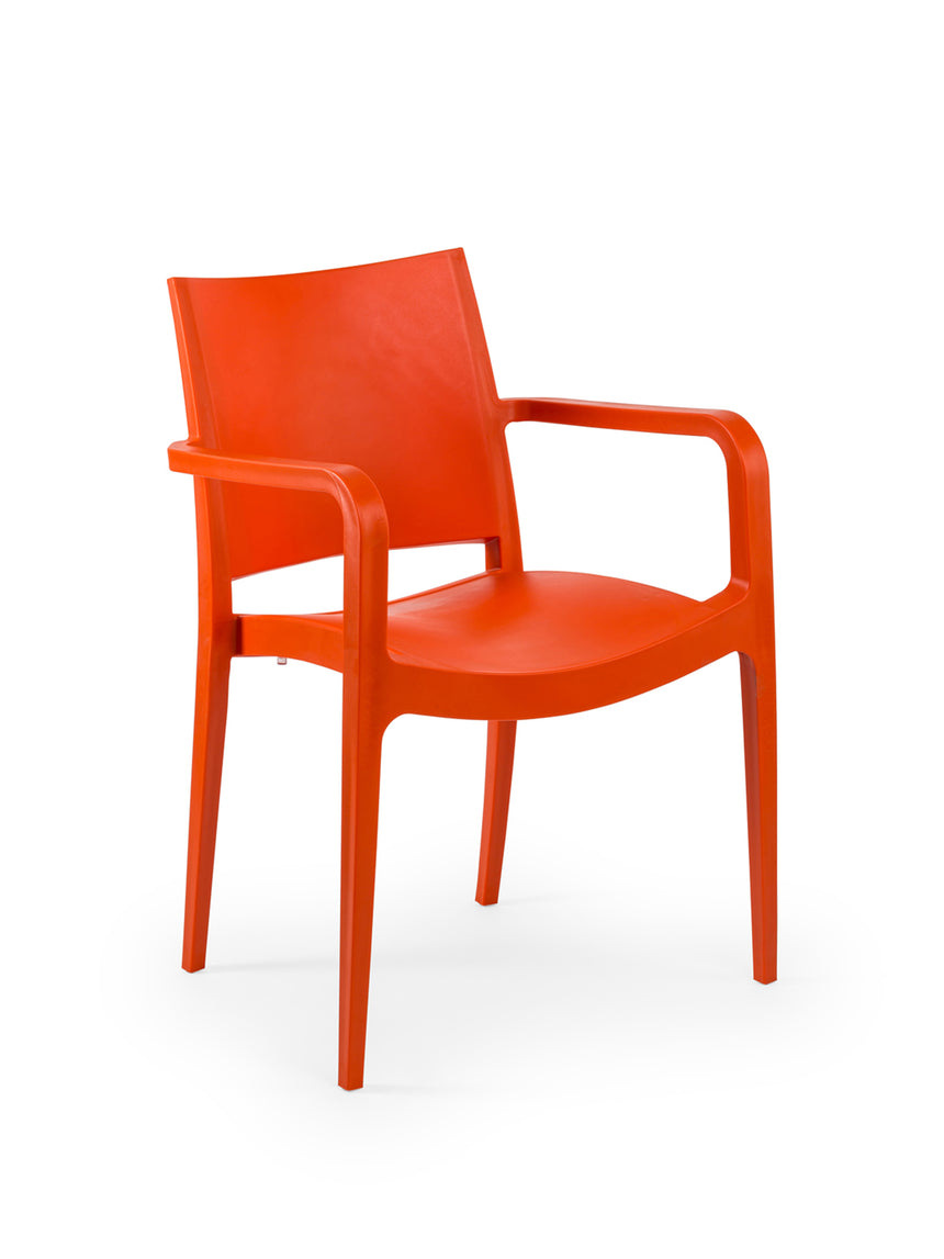 Specto Kollu Polipropilen Sandalye Portakal