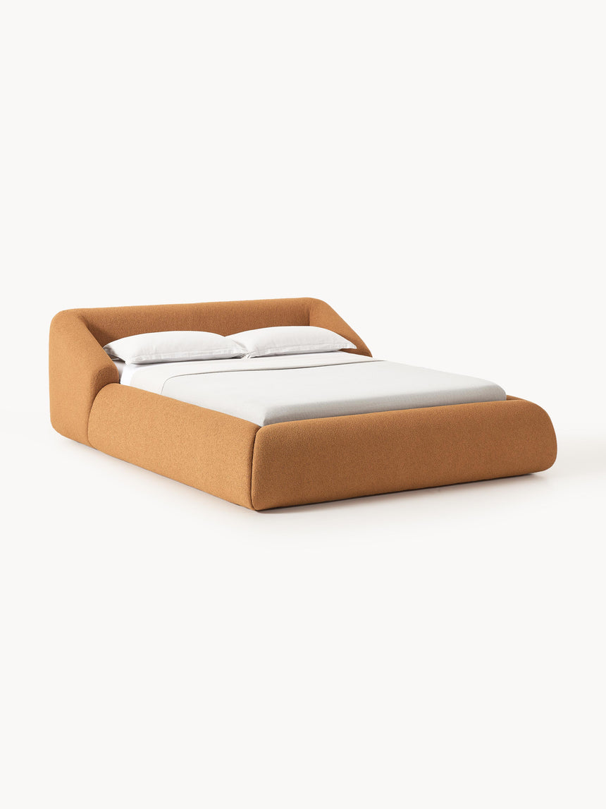 Suzi Çift Kişilik Karyola Açık Kahve Bukle