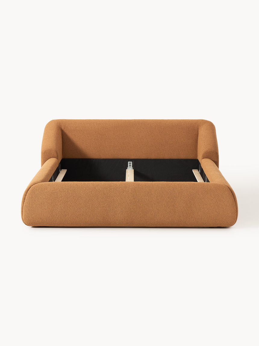 Suzi Çift Kişilik Karyola Açık Kahve Bukle