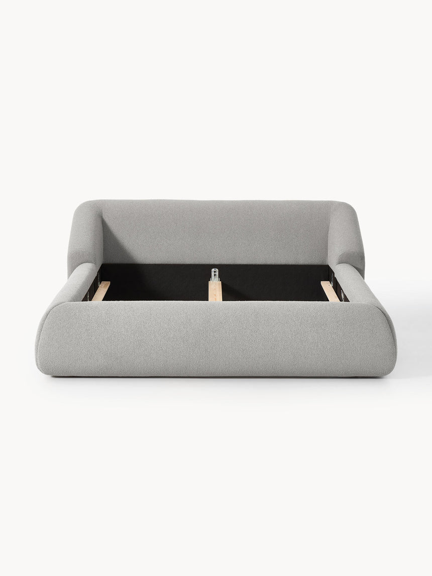 Suzi Çift Kişilik Karyola Gri Bukle