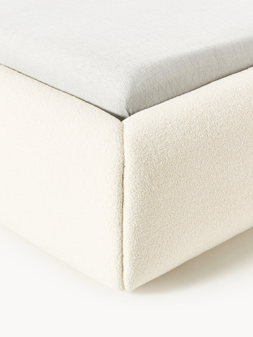 Suzi Çift Kişilik Karyola Kırık Beyaz Teddy