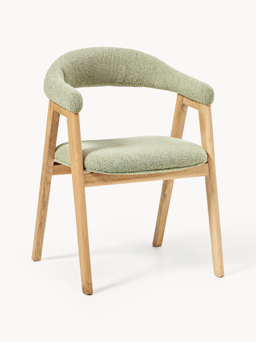 Sweet Ahşap Sandalye Adaçayı Yeşili Bukle Meşe