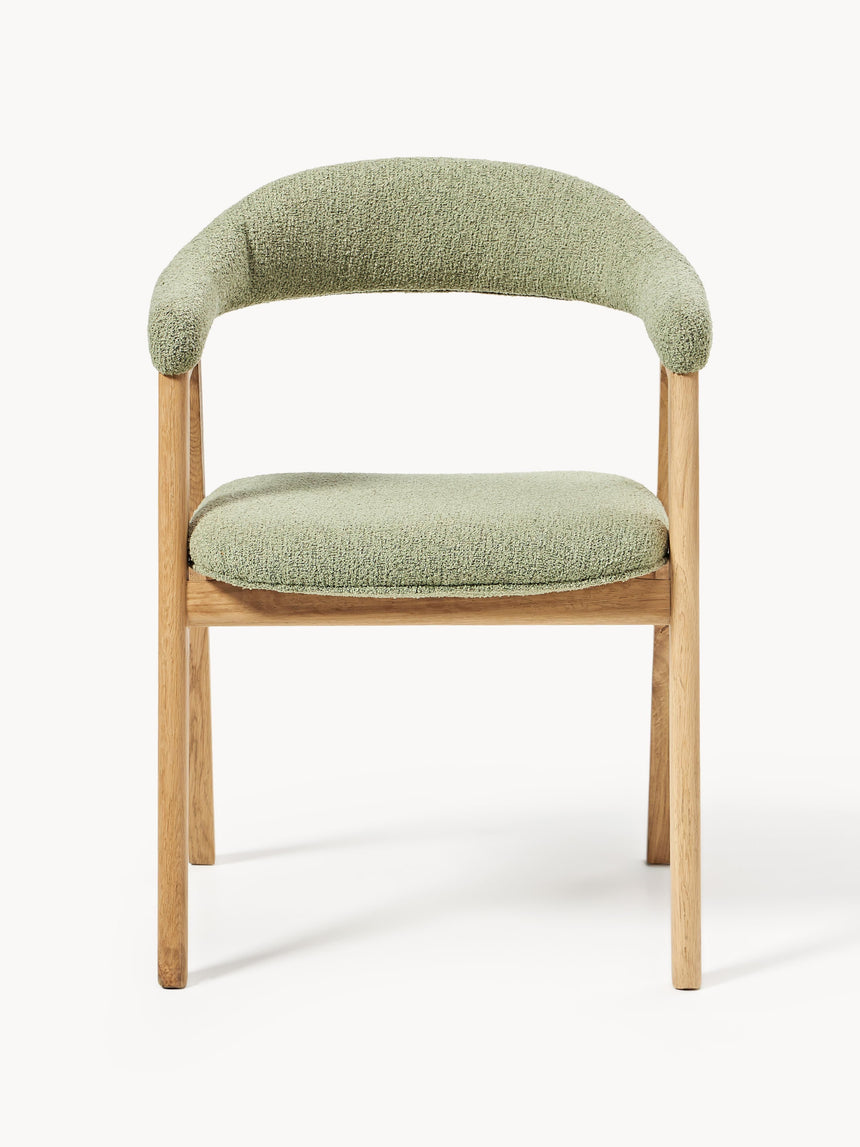 Sweet Ahşap Sandalye Adaçayı Yeşili Bukle Meşe