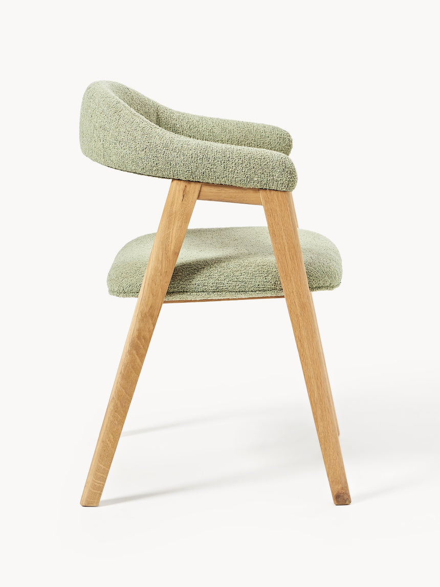 Sweet Ahşap Sandalye Adaçayı Yeşili Bukle Meşe