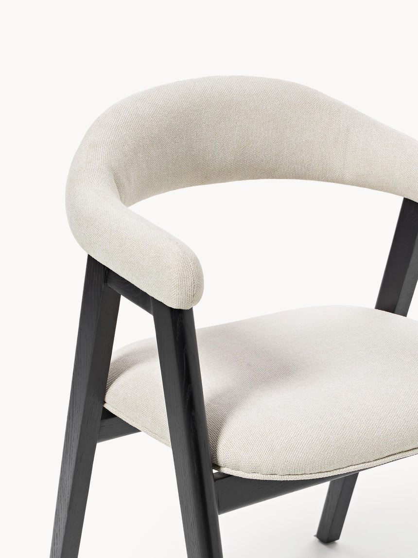 Sweet Ahşap Sandalye Kırık Beyaz Siyah