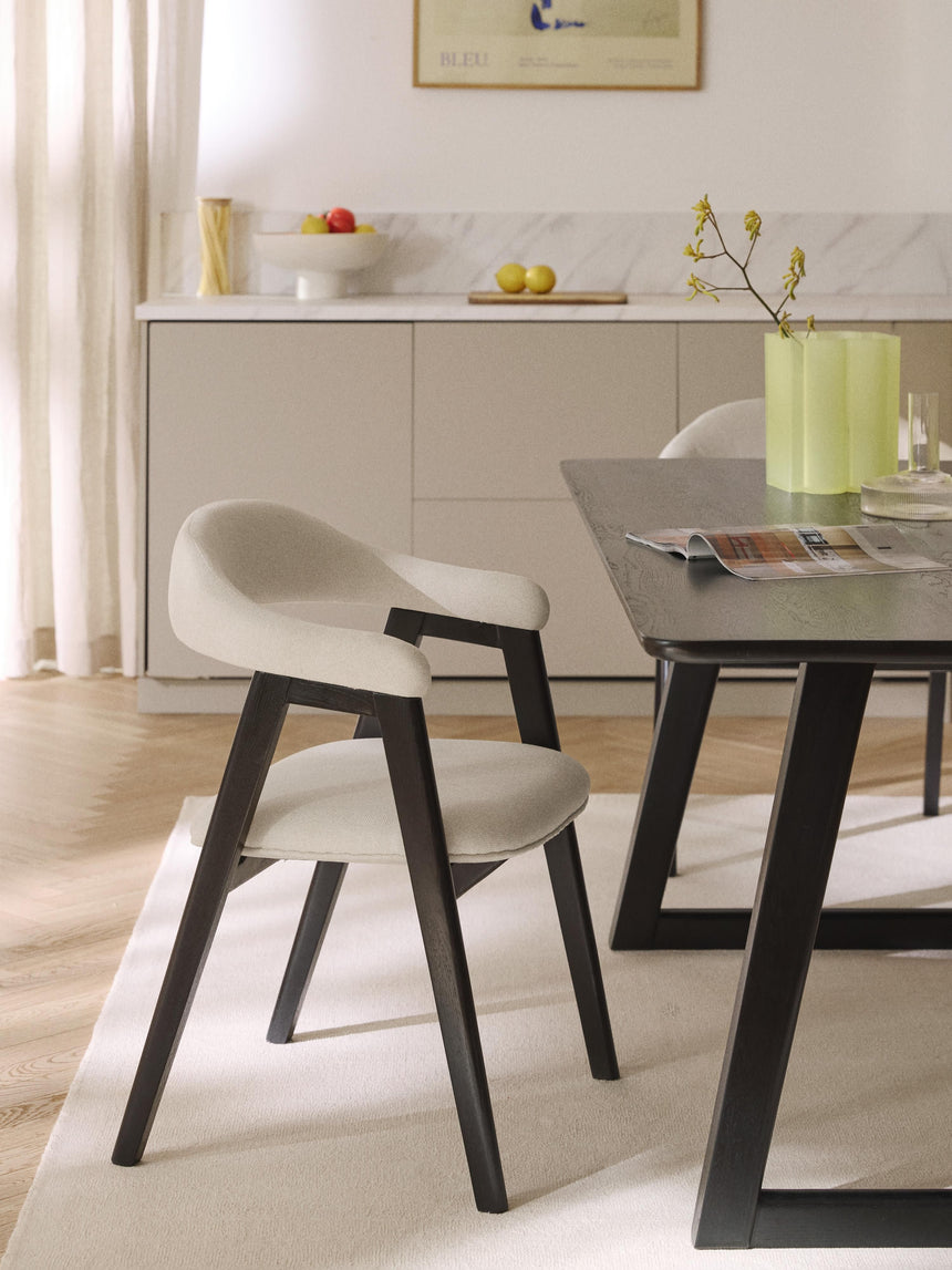 Sweet Ahşap Sandalye Kırık Beyaz Siyah