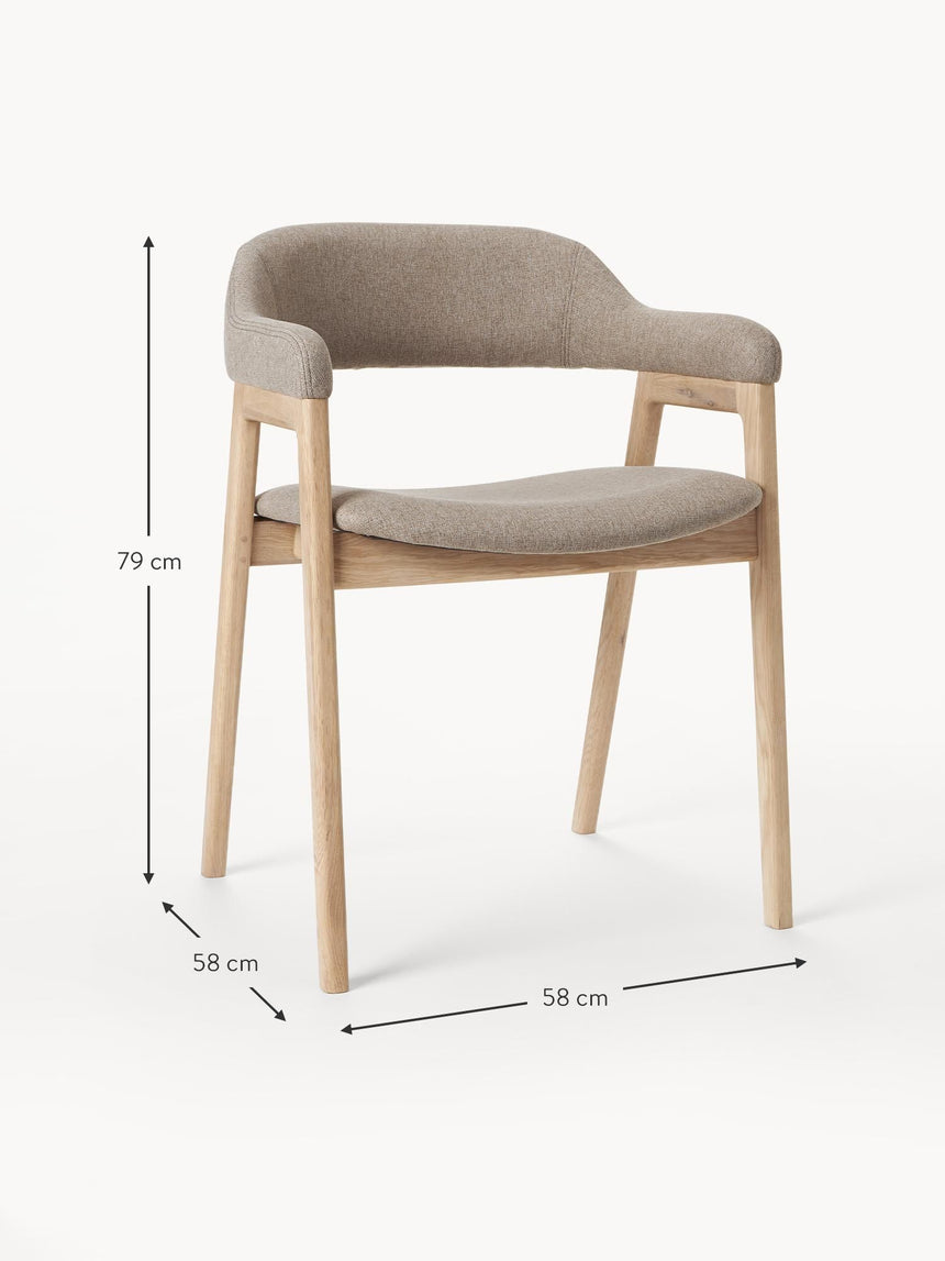 Sweet Ahşap Sandalye Vizon