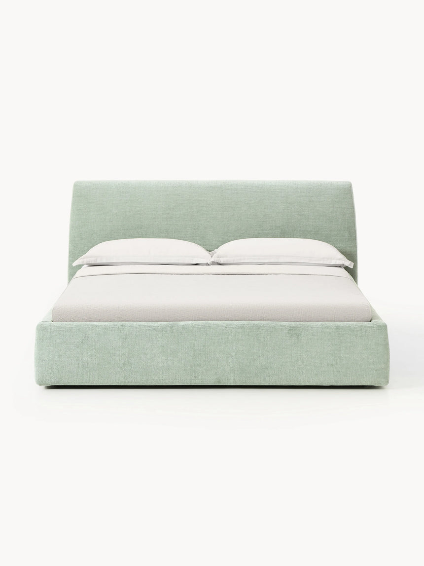 Swift Çift Kişilik Karyola Adaçayı Yeşili Dokuma Kadife