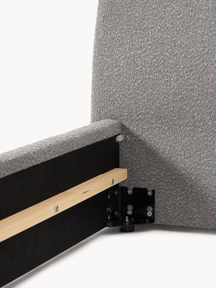 Swift Çift Kişilik Karyola Gri Bukle