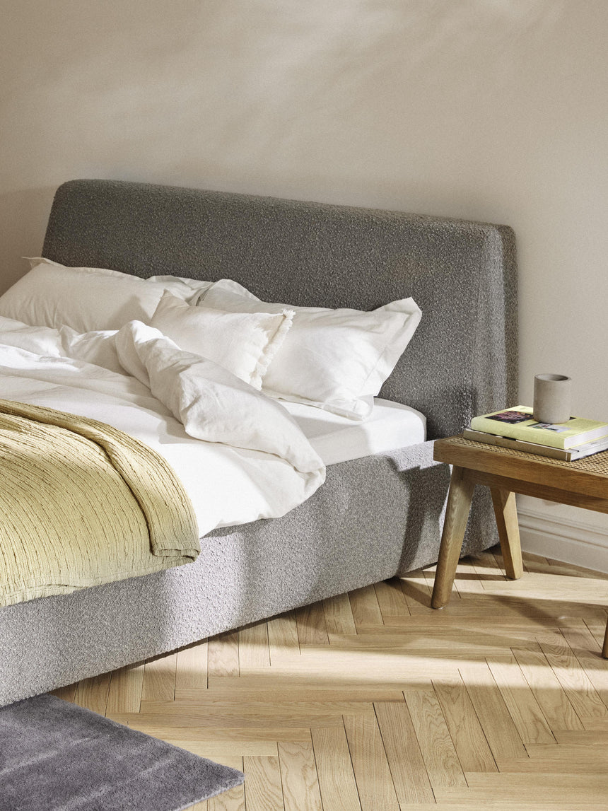 Swift Çift Kişilik Karyola Gri Bukle