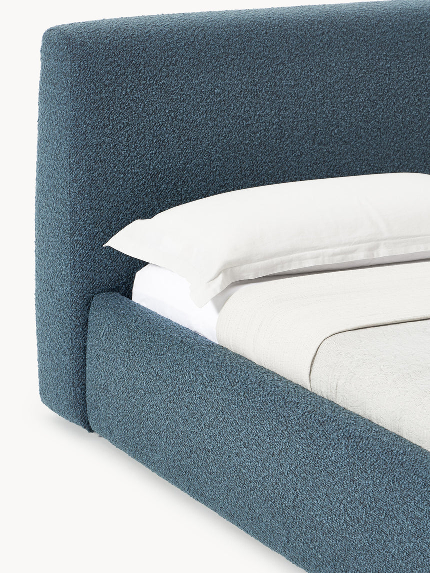 Swift Çift Kişilik Karyola Gri Mavi Bukle