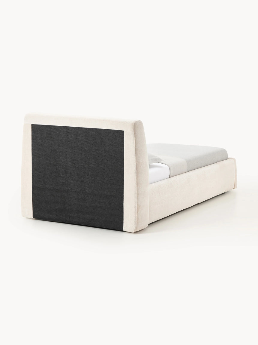 Swift Tek Kişilik Karyola Açık Bej Dokuma Kadife