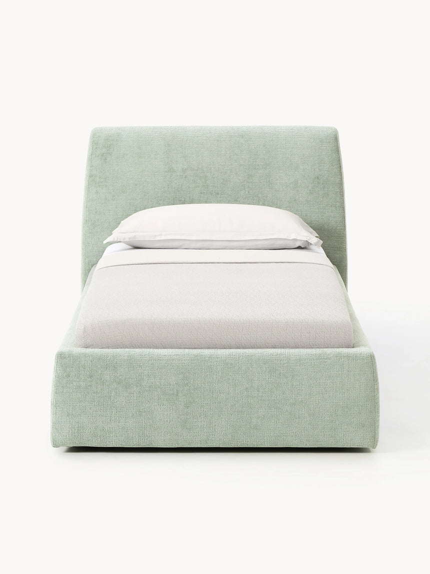 Swift Tek Kişilik Karyola Adaçayı Yeşili Dokuma Kadife