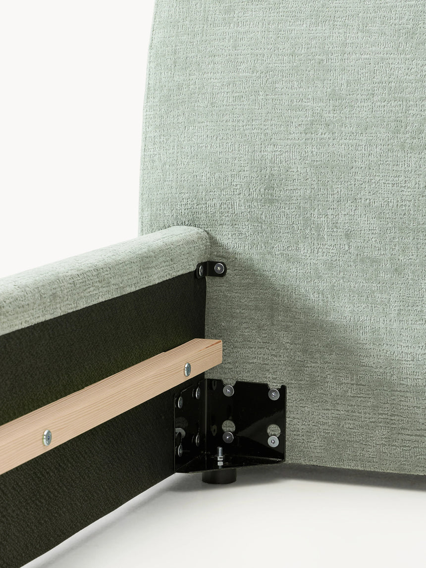 Swift Tek Kişilik Karyola Adaçayı Yeşili Dokuma Kadife