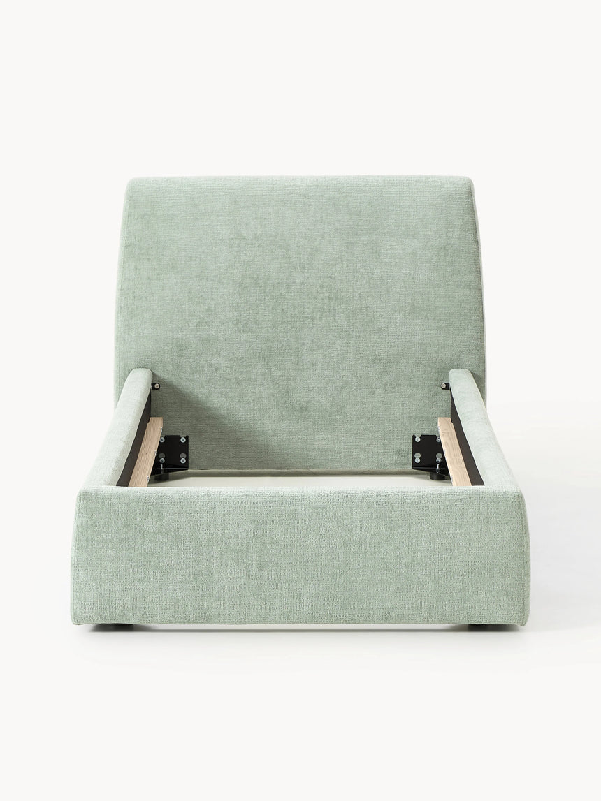 Swift Tek Kişilik Karyola Adaçayı Yeşili Dokuma Kadife