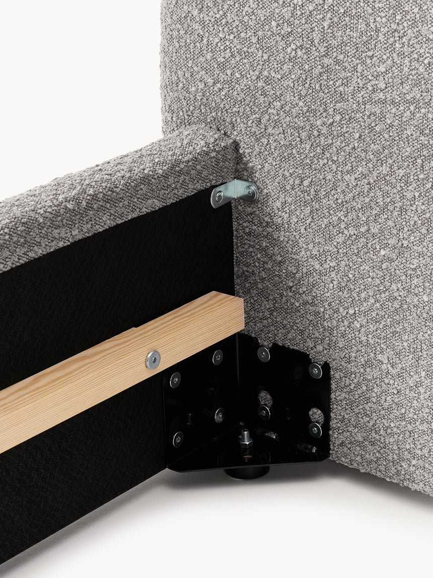 Swift Tek Kişilik Karyola Gri Bukle