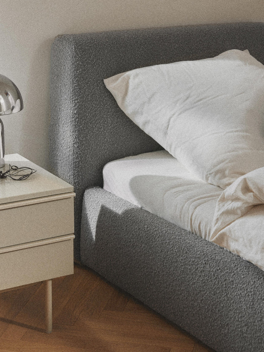 Swift Tek Kişilik Karyola Gri Bukle