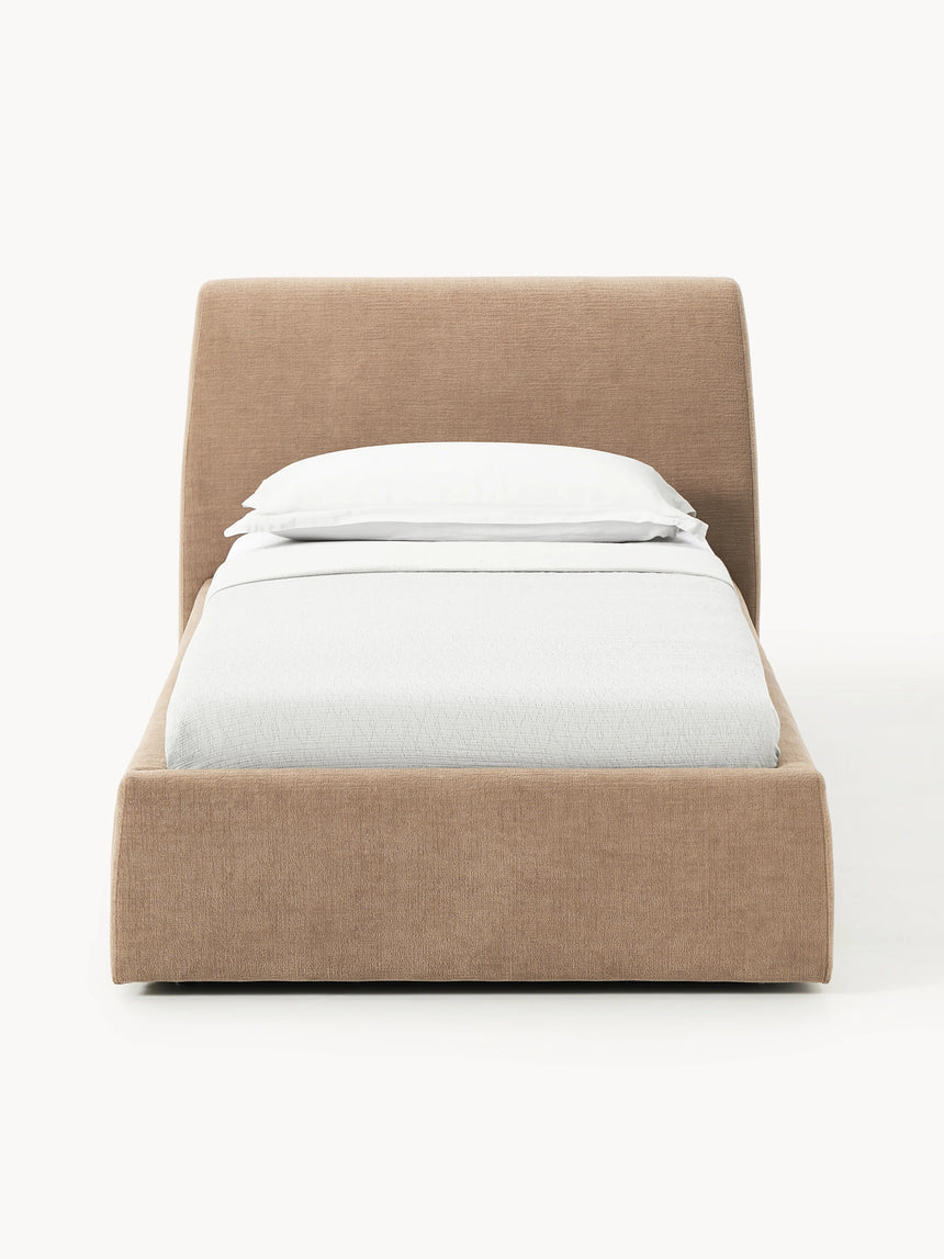 Swift Tek Kişilik Karyola Kahve Dokuma Kadife