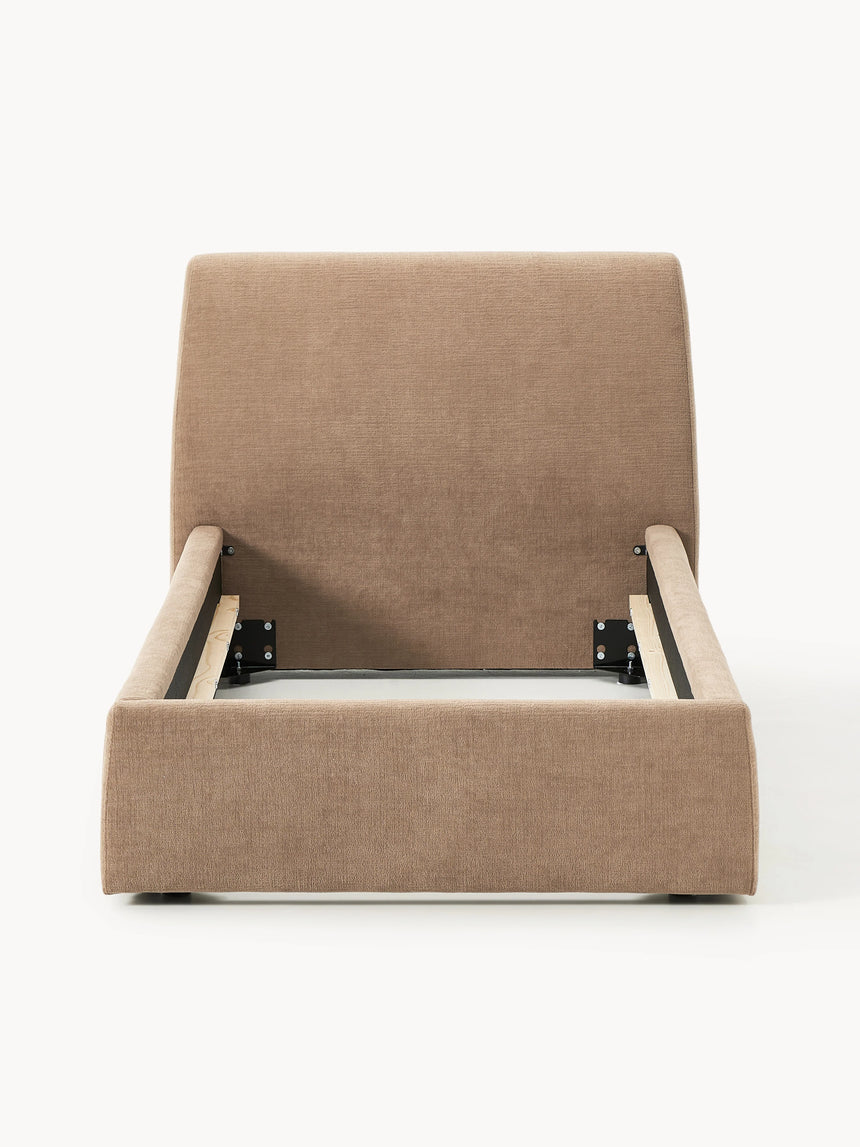 Swift Tek Kişilik Karyola Kahve Dokuma Kadife