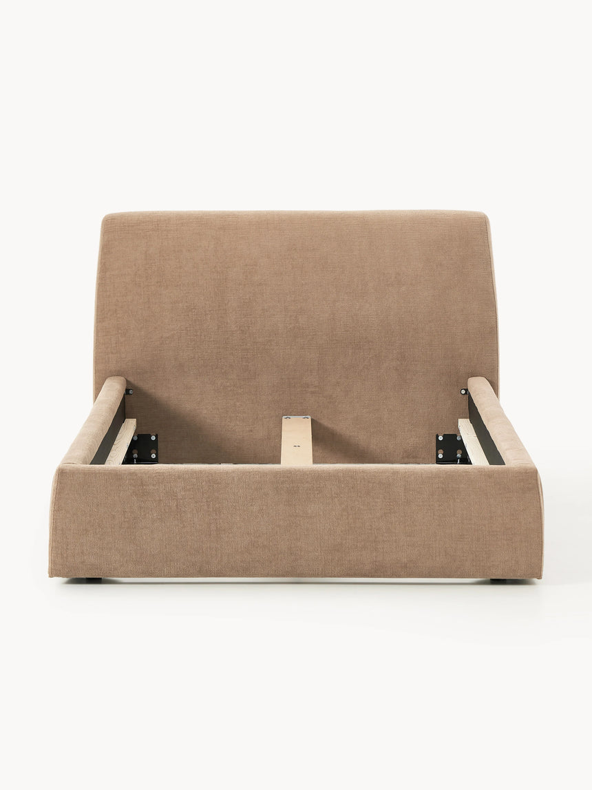 Swift Tek Kişilik Karyola Kahve Dokuma Kadife