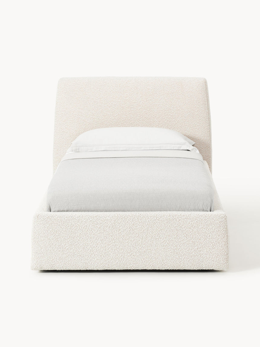 Swift Tek Kişilik Karyola Kırık Beyaz Bukle