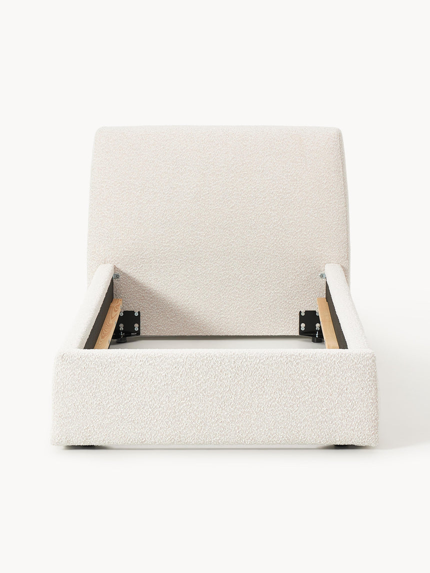 Swift Tek Kişilik Karyola Kırık Beyaz Bukle