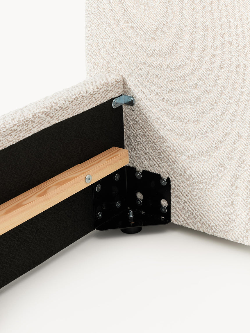 Swift Tek Kişilik Karyola Kırık Beyaz Bukle