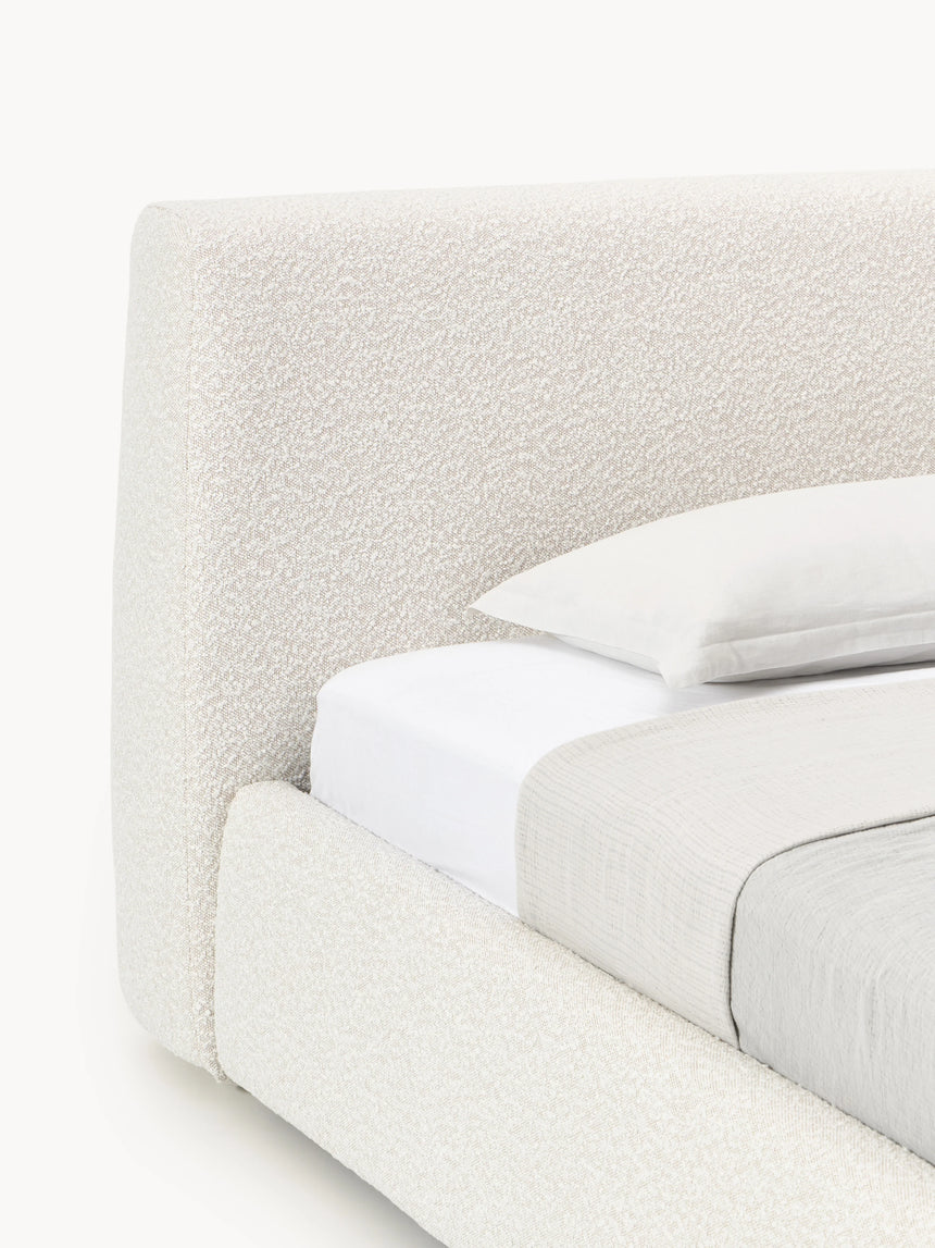 Swift Tek Kişilik Karyola Kırık Beyaz Bukle