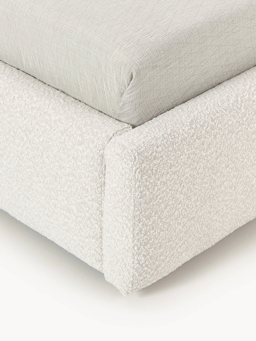 Swift Tek Kişilik Karyola Kırık Beyaz Bukle