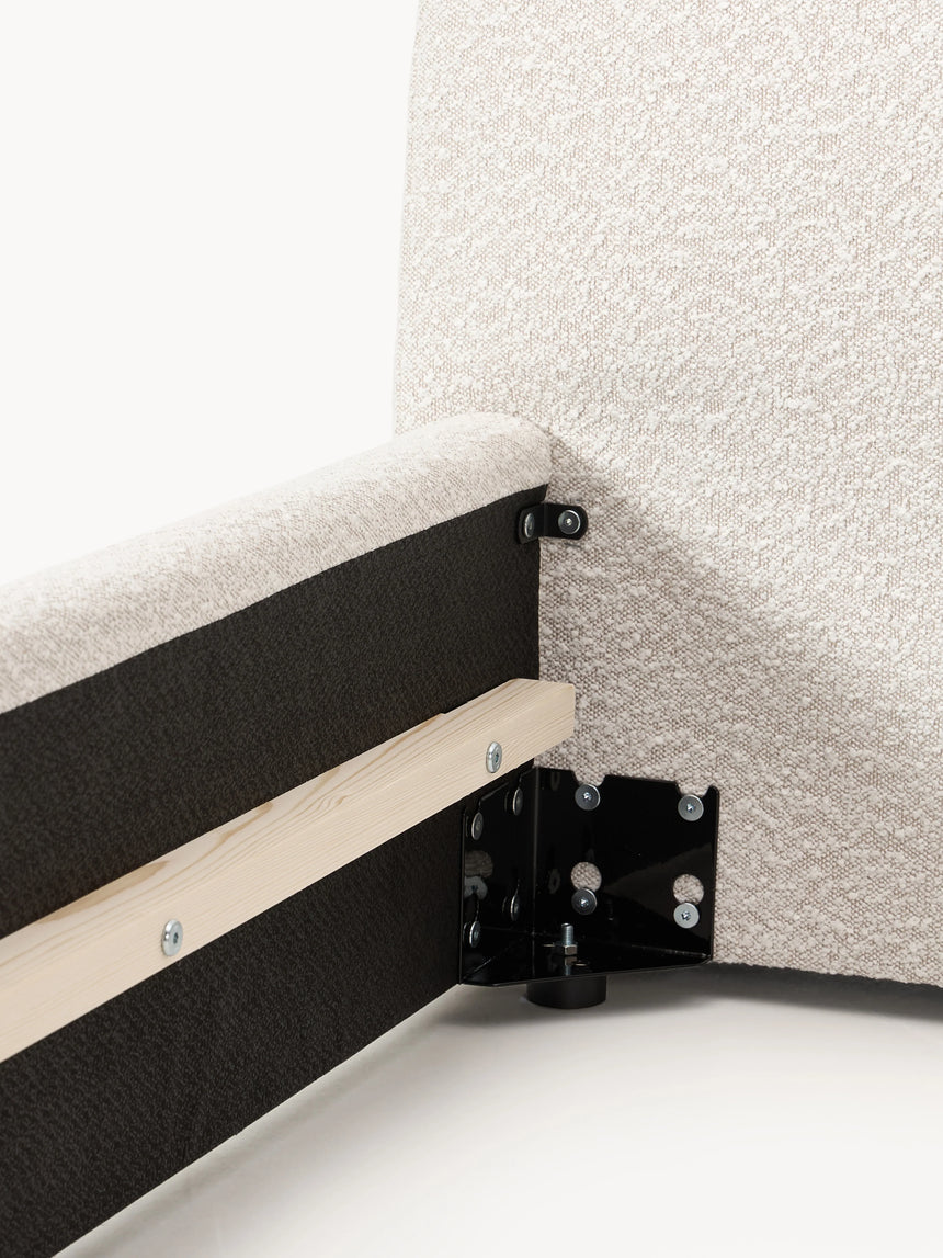 Swift Tek Kişilik Karyola Kırık Beyaz Bukle