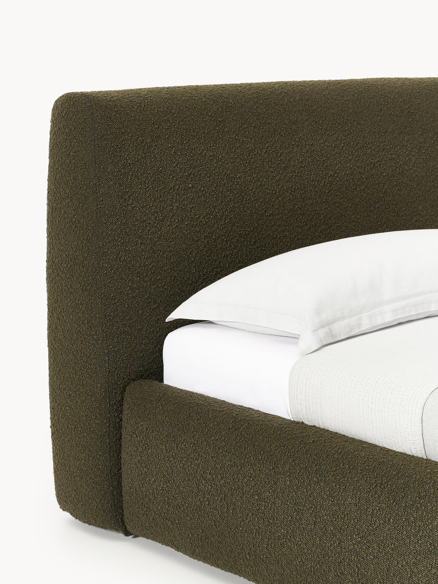 Swift Tek Kişilik Karyola Zeytin Yeşili Bukle