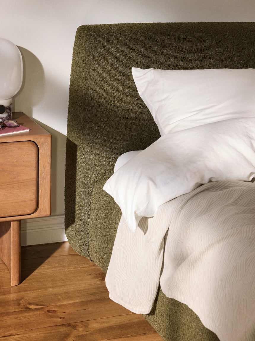 Swift Tek Kişilik Karyola Zeytin Yeşili Bukle