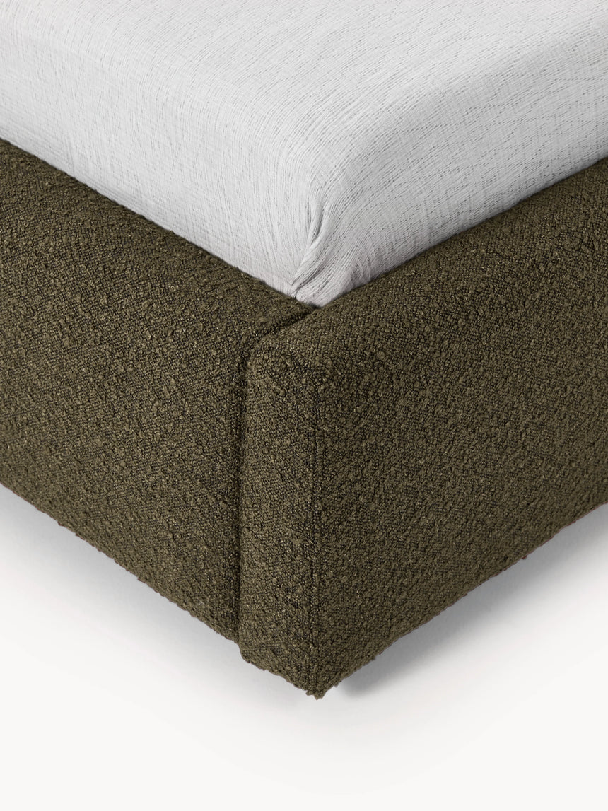 Swift Tek Kişilik Karyola Zeytin Yeşili Bukle