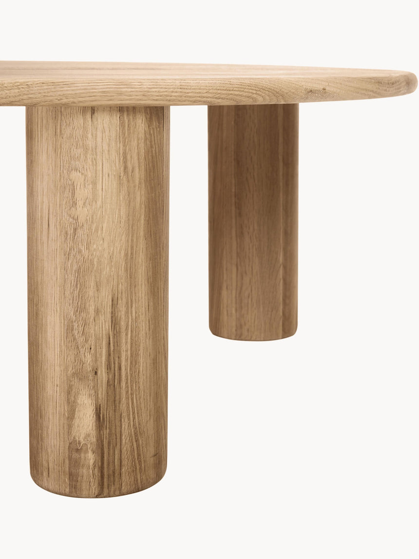 Polo Ahşap Yuvarlak Orta Sehpa Natürel