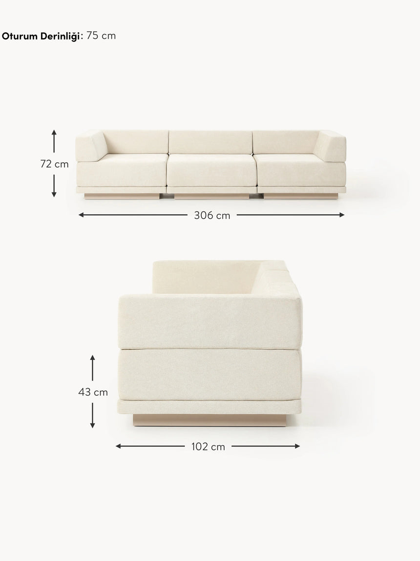 Terim Dörtlü Koltuk Bej Dokuma Kumaş