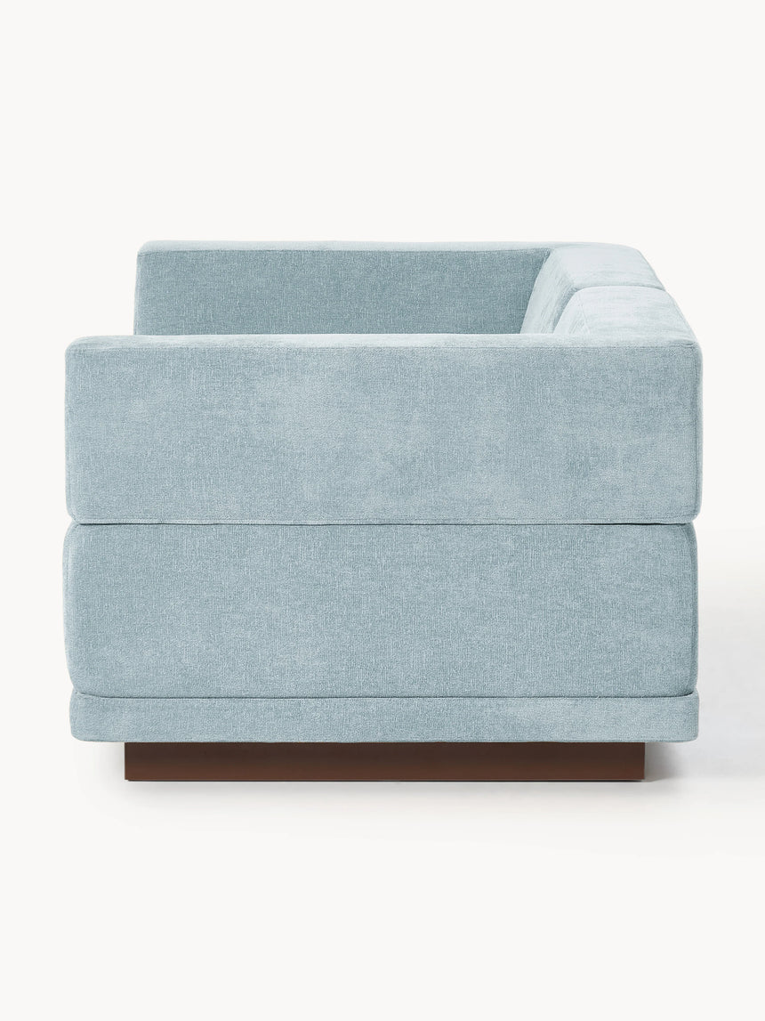 Terim İkili Koltuk Açık Mavi Dokuma Kumaş