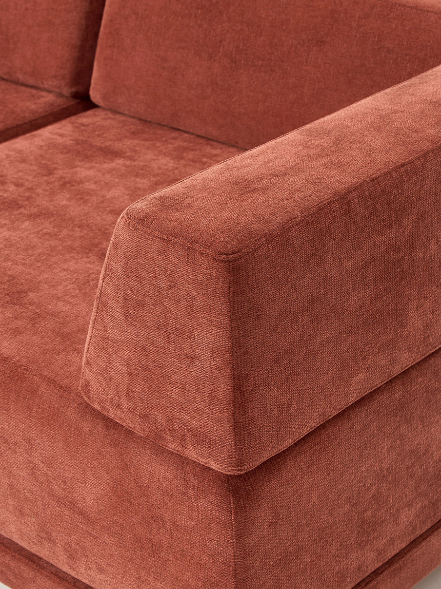 Terim İkili Koltuk Kırmızı Dokuma Kumaş