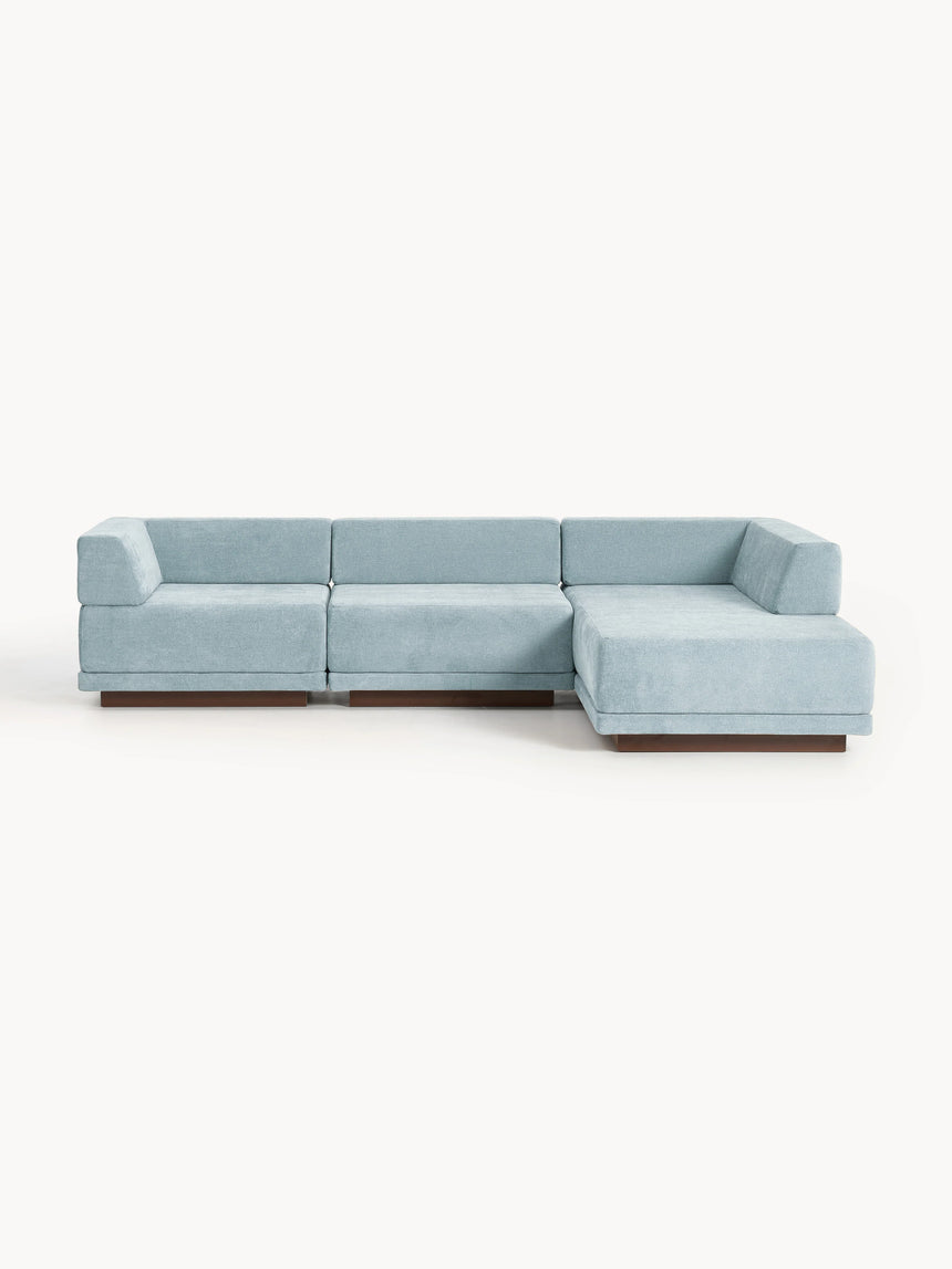 Terim Large Köşe Koltuk Açık Mavi Dokuma Kumaş