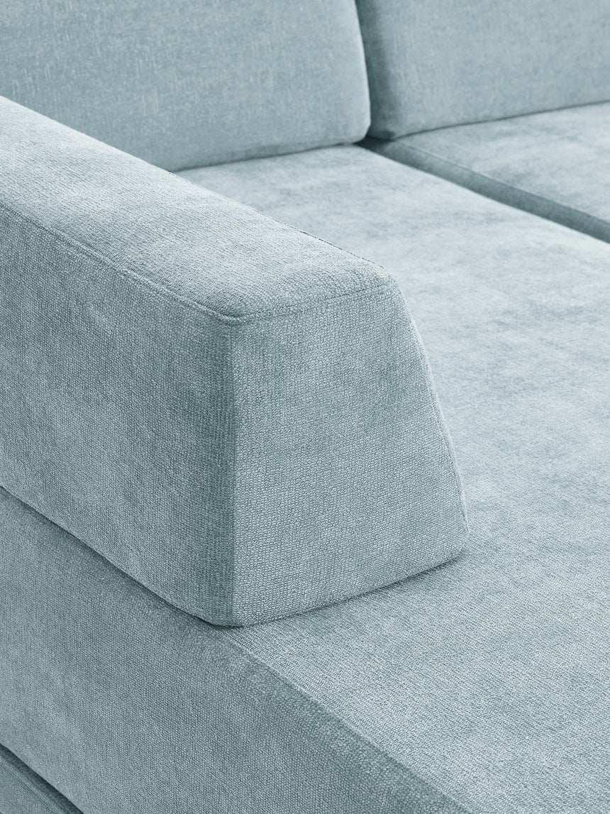 Terim Large Köşe Koltuk Açık Mavi Dokuma Kumaş