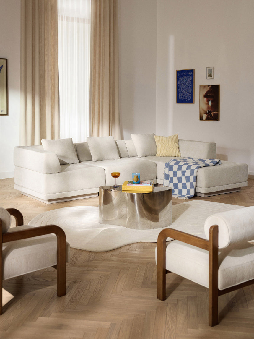 Terim Large Köşe Koltuk Bej Dokuma Kumaş