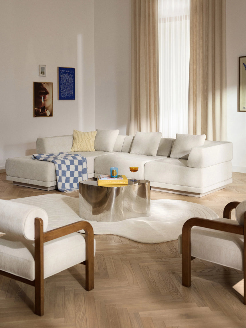 Terim Large Köşe Koltuk Bej Dokuma Kumaş