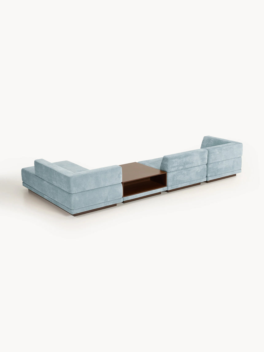 Terim Plus Köşe Koltuk Açık Mavi Dokuma Kumaş