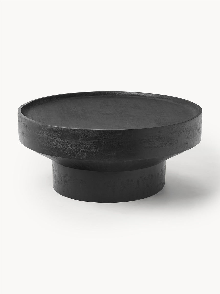 Torku Ahşap Yuvarlak Orta Sehpa Siyah